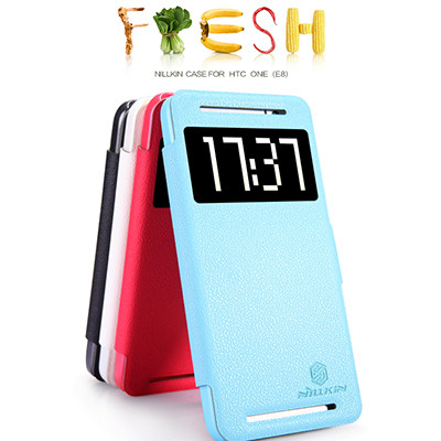 Полиуретановый чехол Nillkin Fresh Series Blue для HTC One E8 Ace - фото 2 - id-p48812864