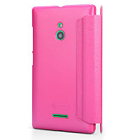 Полиуретановый чехол Nillkin Sparkle Leather Case Rose для Nokia XL Dual Sim