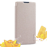 Полиуретановый чехол Nillkin Sparkle Leather Case Gold для OPPO Neo Specs RT831T