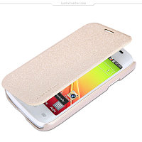 Полиуретановый чехол Nillkin Sparkle Leather Case Gold для LG L40 Dual D170