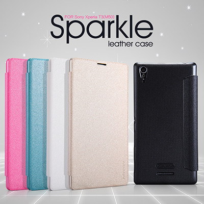 Полиуретановый чехол Nillkin Sparkle Leather Case Ocean для Sony Xperia T3 - фото 3 - id-p48813134