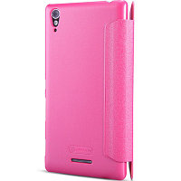 Полиуретановый чехол Nillkin Sparkle Leather Case Rose для Sony Xperia T3