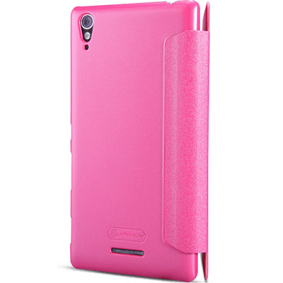 Полиуретановый чехол Nillkin Sparkle Leather Case Rose для Sony Xperia T3 - фото 1 - id-p48813136