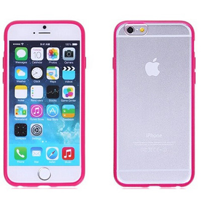 Силиконовый чехол Ainy TPU Case Pink/Transparent для Apple iPhone 6/6s - фото 1 - id-p48813143