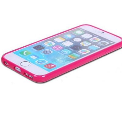 Силиконовый чехол Ainy TPU Case Pink/Transparent для Apple iPhone 6/6s - фото 2 - id-p48813143