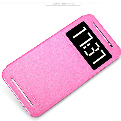 Полиуретановый чехол Nillkin Sparkle Leather Case Rose для HTC One E8 Ace - фото 1 - id-p48813182
