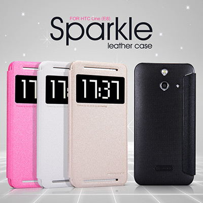 Полиуретановый чехол Nillkin Sparkle Leather Case Rose для HTC One E8 Ace - фото 4 - id-p48813182