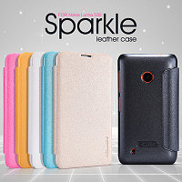 Полиуретановый чехол Nillkin Sparkle Leather Case Black для Nokia Lumia 530