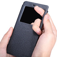 Полиуретановый чехол Nillkin Sparkle Leather Case Black для OPPO Find 7 X9007