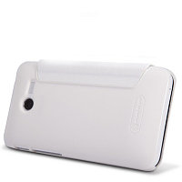 Полиуретановый чехол Nillkin Sparkle Leather Case White для Asus ZenFone 4 (2014)