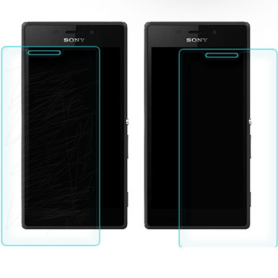 Противоударное защитное стекло Tempered Glass Film 0.26mm для Sony Xperia M2 Dual S50h - фото 3 - id-p48813275