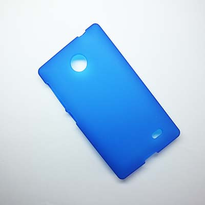 Силиконовый чехол Becolor Blue Mat для Nokia X Dual - фото 1 - id-p48813589