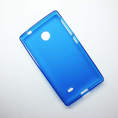 Силиконовый чехол Becolor Blue Mat для Nokia X Dual - фото 2 - id-p48813589