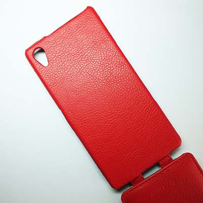 Кожаный чехол Armor Case Red для Sony Xperia Z2 L50t - фото 3 - id-p48813760