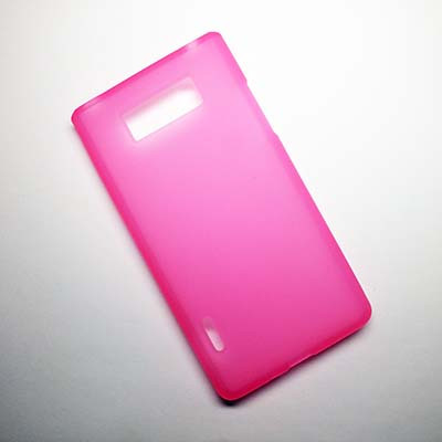 Силиконовый чехол Becolor Pink Mat для LG P705 Optimus L7 - фото 1 - id-p48814142