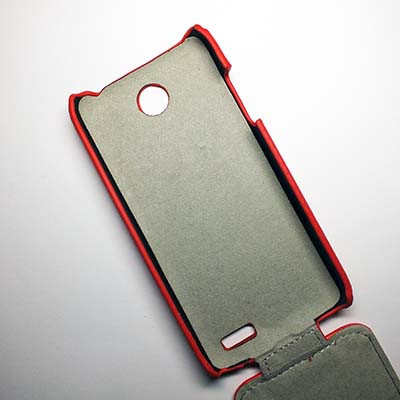 Кожаный чехол Armor Case Red для Lenovo IdeaPhone A516 - фото 4 - id-p48814156
