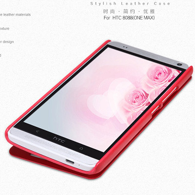 Кожаный чехол Nillkin Leather Stylish Red для HTC One Max/T6 - фото 1 - id-p48814201
