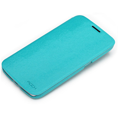 Полиуретановый чехол книга ROCK City Series Light Blue для Samsung i9200 Galaxy Mega 6.3 - фото 1 - id-p48814823