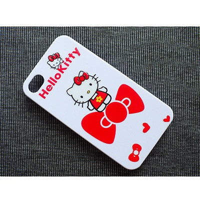 Пластиковый чехол Hello Kitty White/Red для Apple - фото 1 - id-p48814921