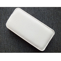 Кожаный чехол книга Armor Case White для HTC One V