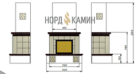 Теплоемкий камин в колониальном стиле 63 2