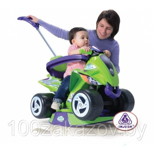 Квадроцикл. Детская каталка с ручкой 6 в 1. Pushtoy Quad Goliath Injusa 137 Испания.