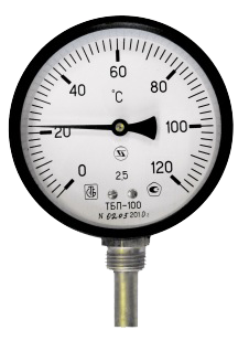 Термометр биметаллический радиальный ТБП100 - фото 1 - id-p49081084