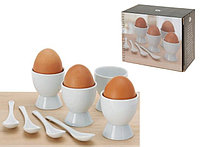 Набор подставок для яиц фарфоровых с ложечками арт. 042157
