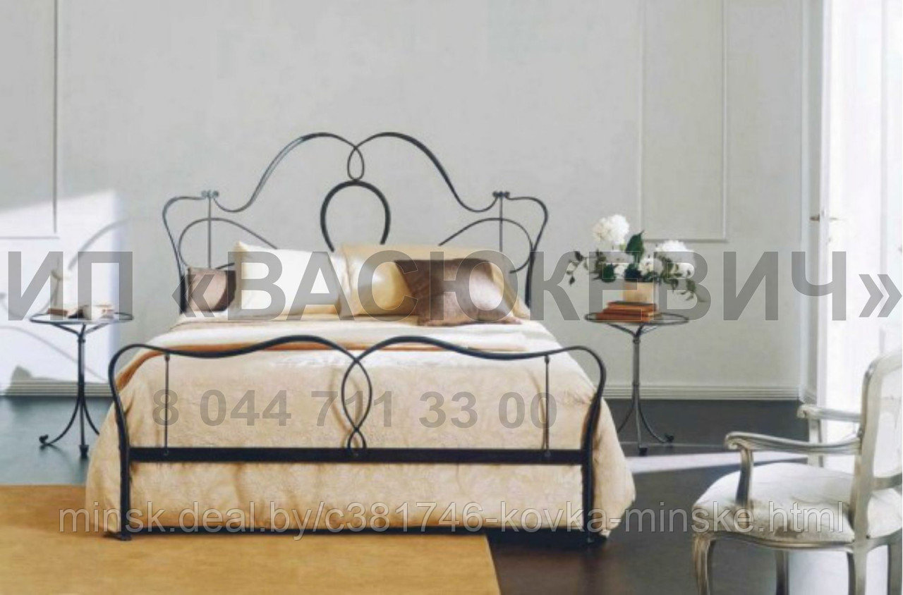 Кровать кованая двуспальная "Мария" - фото 1 - id-p42210832