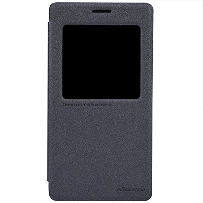Полиуретановый чехол Nillkin Sparkle Leather Case Black для Xiaomi HongMi NOTE - фото 1 - id-p48812224