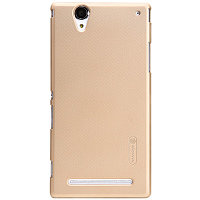 Пластиковый чехол Nillkin Super Frosted Shield Gold для Sony Xperia T2 Ultra Dual