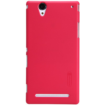 Пластиковый чехол Nillkin Super Frosted Shield Red для Sony Xperia T2 Ultra Dual - фото 1 - id-p48812886