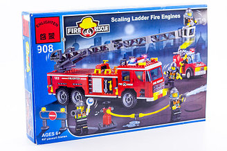 Конструктор "Пожарная техника" Brick-908, 607 деталей