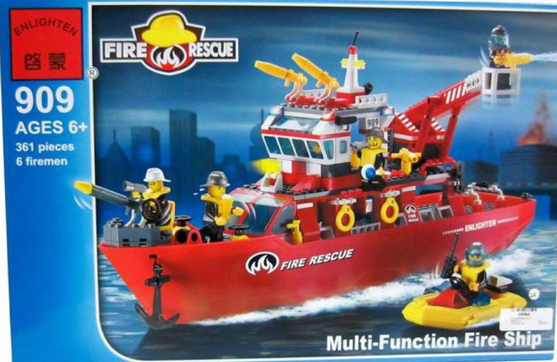 Конструктор "Пожарно-спасательный катер" Brick-909, 361 деталь - фото 1 - id-p49221193