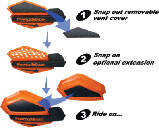 Ветровые щитки для квадроцикла "PowerMadd" Серия STAR, оранжевый/черный, фото 6