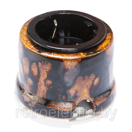 Розетка с заземлением и шторками для наружного монтажа 16 А, Экзотик, фото 2