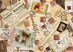 Декупажная карта "Реклама шоколада"