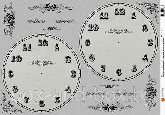 Декупажная карта "Старинные часы" - фото 1 - id-p49433184