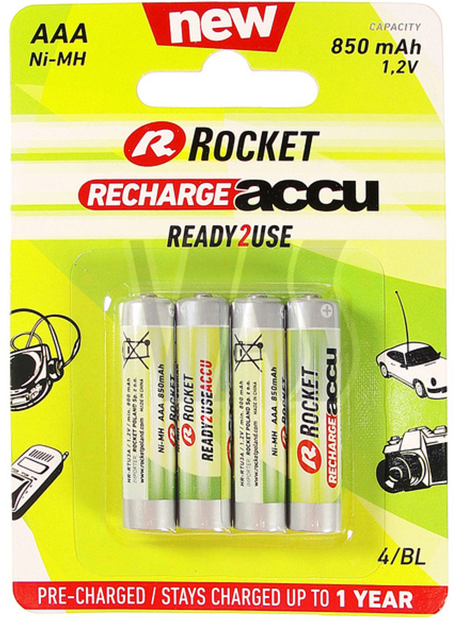 Аккумуляторный элемент питания HR03 RTU 3A ACCU (упак.4 шт. - блистер) 850 mAh ROCKET