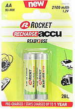 Аккумуляторный элемент питания HR6 RTU 2A ACCU (упак.2 шт. - блистер) 2100 mAh ROCKET