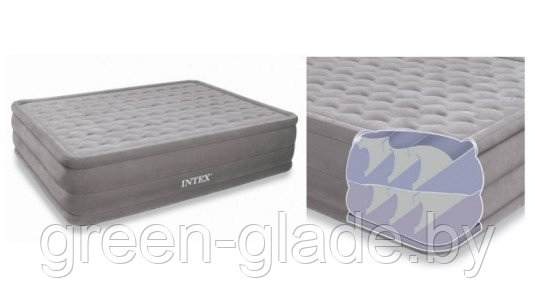 Intex 66958 Надувная кровать Ultra Plush Bed, размер 152x203x46 см (насос 220v) - фото 3 - id-p1550459