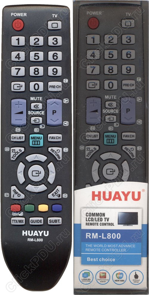 Huayu for Samsung RM-L800 универсальный пульт (серия HRM606) - фото 1 - id-p49472444