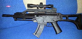 Штурмовая снайперская игрушечная винтовка Р 41 с оптическим прицелом и фонариком 63 см
