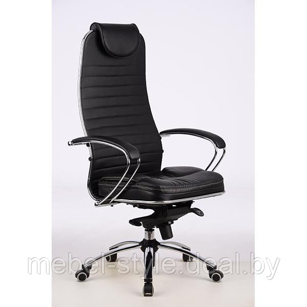 Кожаное кресло Мetta САМУРАЙ KL 3 , SAMURAI KL 3 CH в натуральной перфорированной коже (цвет коричневый) - фото 7 - id-p49493819