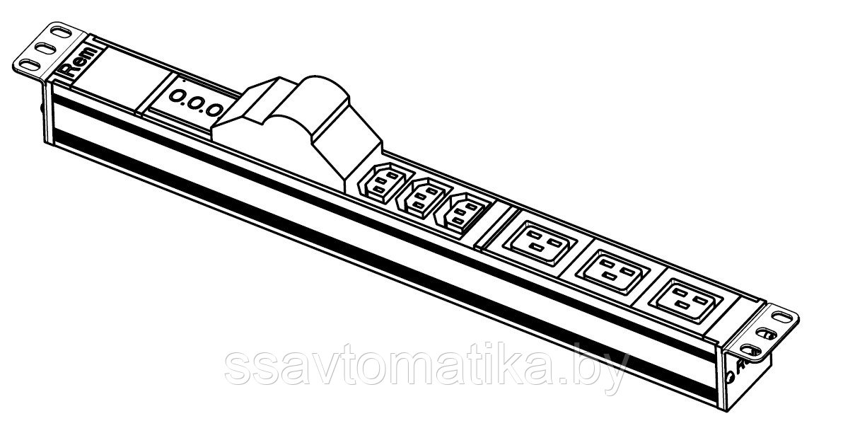 Блок розеток Rem-32 с авт., и амп., алюм., 19", колодка - фото 1 - id-p49524492