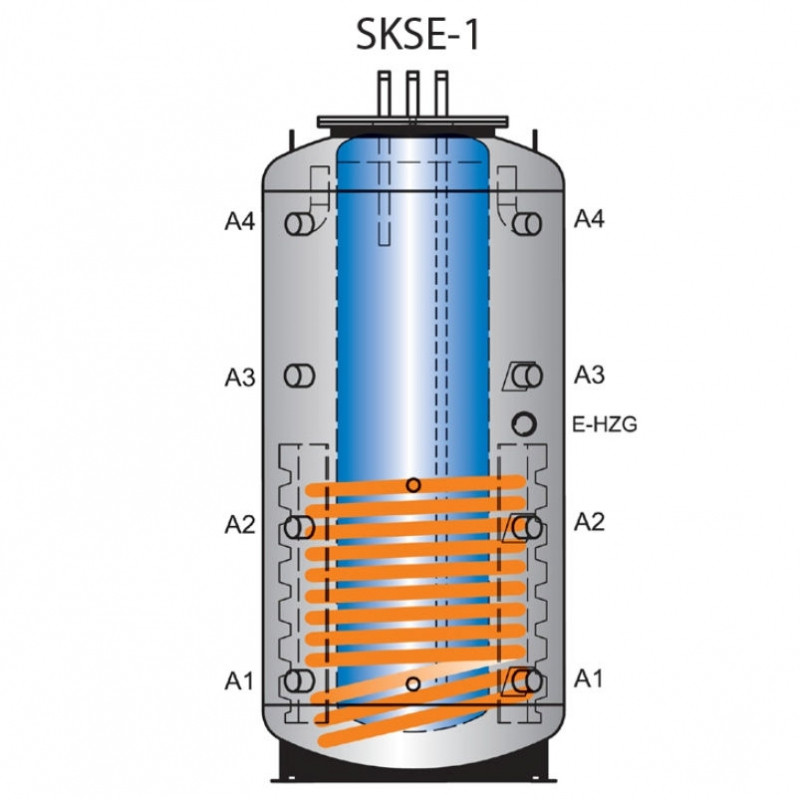 Буферная емкость "Бак в Баке" Meibes SKSE-1 801/200 с теплообменником