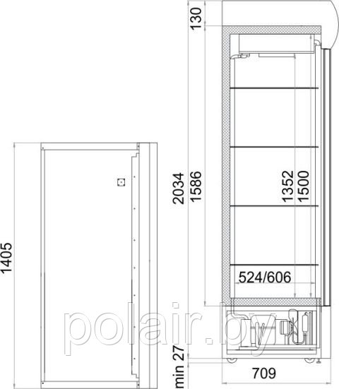 Холодильный шкаф BC-112 POLAIR (ПОЛАИР) 1200 литров t +1 +12 - фото 2 - id-p49527085
