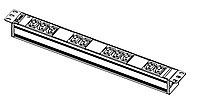 Блок розеток Rem-10 без шнура с фил. и инд., 10A, алюм., 19"