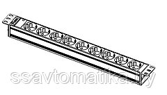 Блок розеток Rem-10 без шнура с инд., 9 Sсhuko, 10A, алюм., 19"