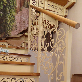 лестница с резьбой по металлу заказать в Минске